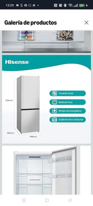 Nevera Hisense Total No Frost