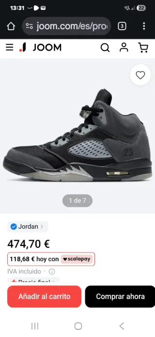 Air Jordan 5 Retro DB0731 Talla 42.5