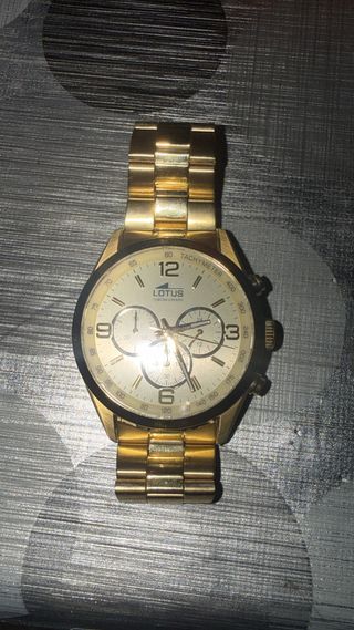 Reloj Lotus Cronógrafo Dorado Hombre