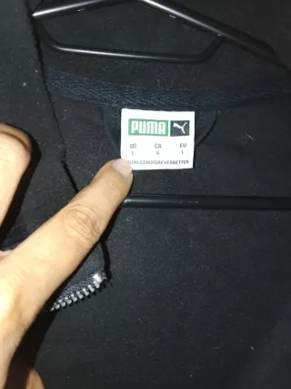 Chaqueta Puma Negra Polar Pana años 90