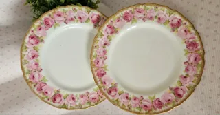 Coppia Piatti Royal Doulton Rose