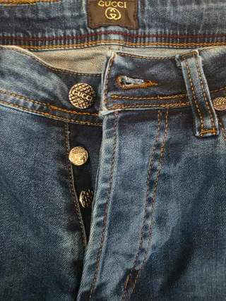 Vaqueros Gucci Azules Rotos