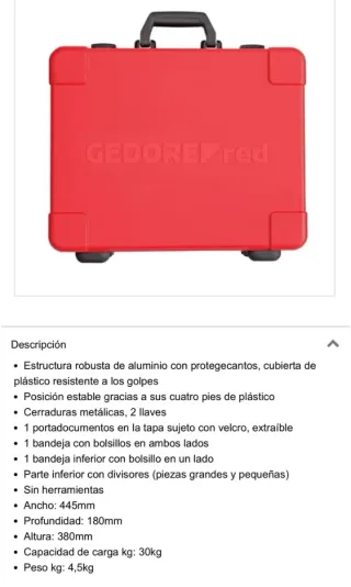✅ GEDORE Maleta PORTA HERRAMIENTAS ❗NUEVO❗