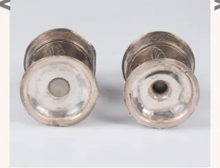 Pareja Crismeras Siglo XVII Plata