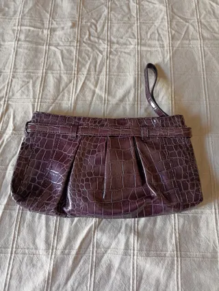 Bolso cartera morado Kbas con espejo