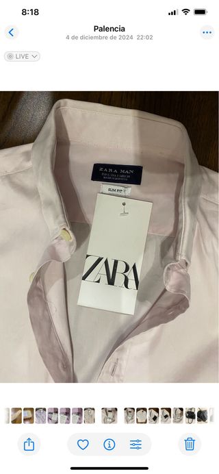Camisa Zara Hombre Rosa
