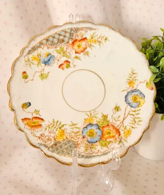 Set 3 Piattini in Porcellana Vittoriani Floreali