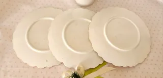 Set 3 Piattini in Porcellana Vittoriani Floreali