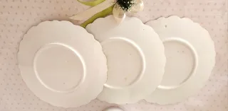 Set 3 Piattini in Porcellana Vittoriani Floreali