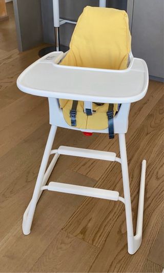 Trona Silla Infantil Blanca funda amarilla