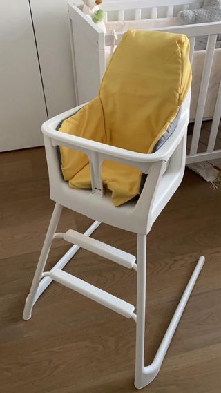 Trona Silla Infantil Blanca funda amarilla