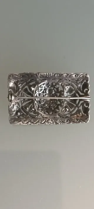 Pregadeira Antiga Prata, Ouro e Marcassitas