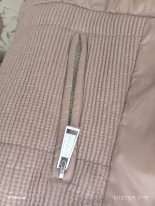 Chaqueta mujer beige con cremallera