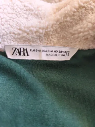 Jersey borrego oversize beige y verde