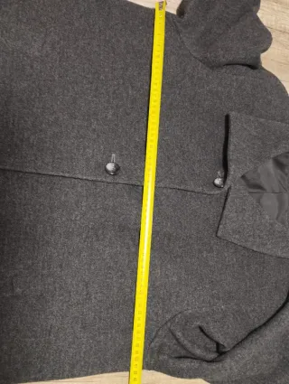 Abrigo paño gris Lana