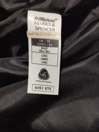 Abrigo paño gris Lana