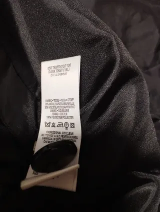 Abrigo paño gris Lana