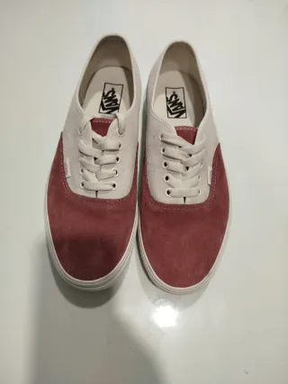 Zapatillas Vans Beige y Rojo Hombre