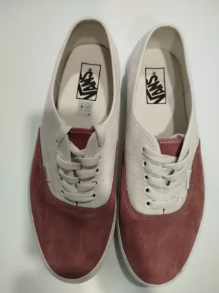 Zapatillas Vans Beige y Rojo Hombre