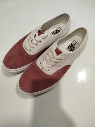 Zapatillas Vans Beige y Rojo Hombre