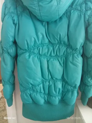 Chaqueta acolchada mujer turquesa