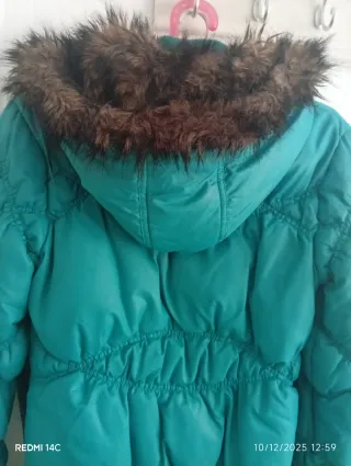 Chaqueta acolchada mujer turquesa