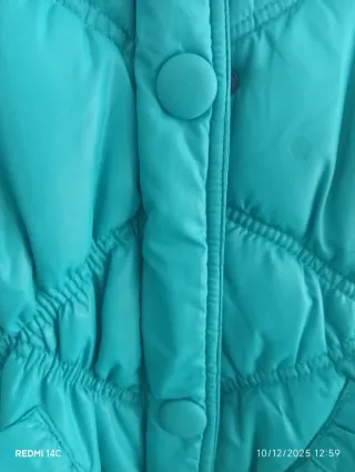 Chaqueta acolchada mujer turquesa