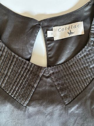 Top sin mangas Cotélac gris oscuro