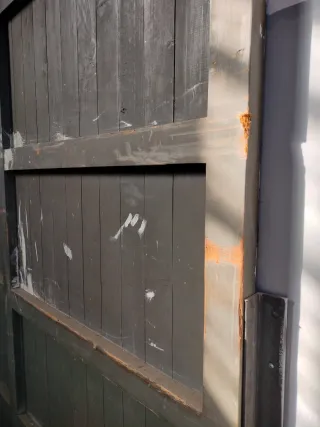 Puerta corredera madera grandes dimensiones