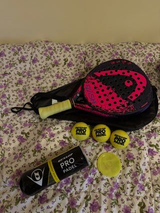 Pala Pádel Dunlop Flash + 3 Pelotas