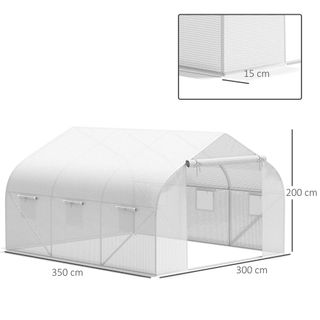 Cubierta de Invernadero de Túnel 3,5x3x2 m