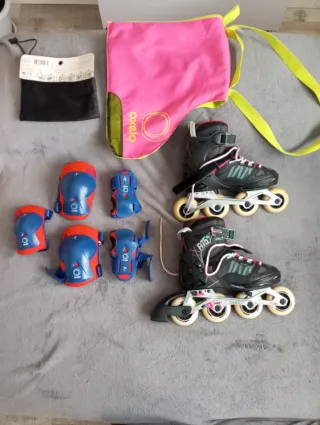 Patines Oxelo Talla 35-38 + Protecciones