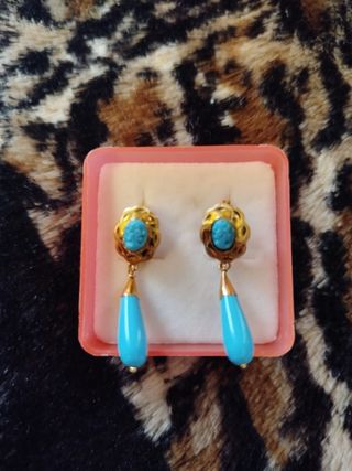 Pendientes Oro y Turquesa