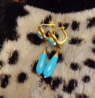 Pendientes Oro y Turquesa