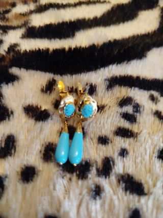 Pendientes Oro y Turquesa