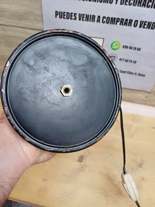 ANTIGUA LAMPARA CON TULIPA DE CRISTAL