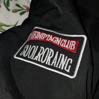 Chaqueta Negra Estilo Racing