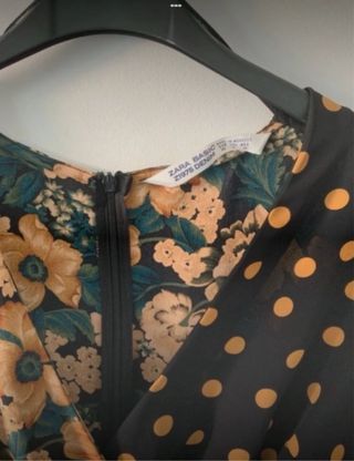 Vestido Floral Zara Basic XS Nuevo