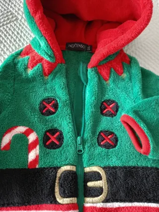 Traje Elfo Bebé Navideño.