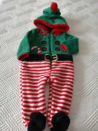 Traje Elfo Bebé Navideño.