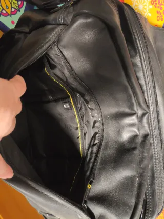 Bolso National Geographic Piel Negro