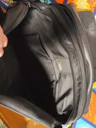 Bolso National Geographic Piel Negro