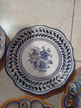 Juego de 4 Platos Cerámica Talavera
