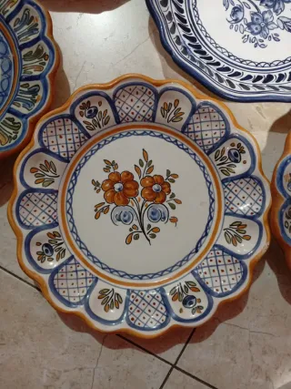 Juego de 4 Platos Cerámica Talavera