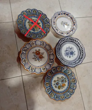 Juego de 4 Platos Cerámica Talavera
