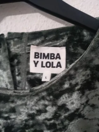 Blusa Bimba y Lola verde terciopelo