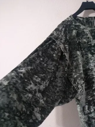 Blusa Bimba y Lola verde terciopelo