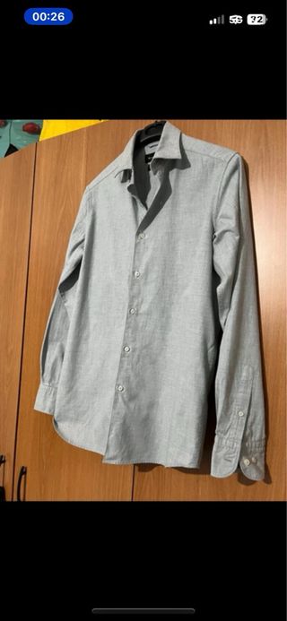 Camicia uomo Massimo Dutti grigia