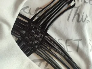 Vestido elegante blanco y negro