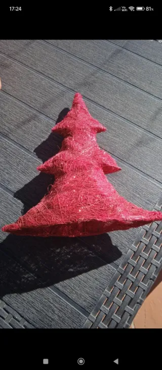 Addobbi Albero Natale Glitter Rosso Oro